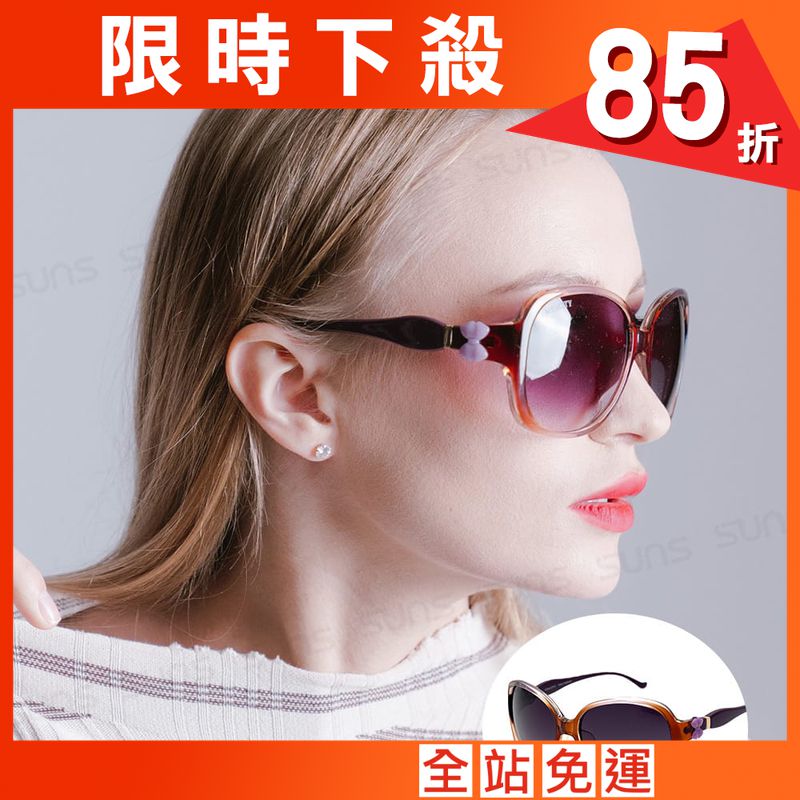 【ME&CITY】 甜美蝴蝶結造型太陽眼鏡 抗UV (ME 1225 J03)