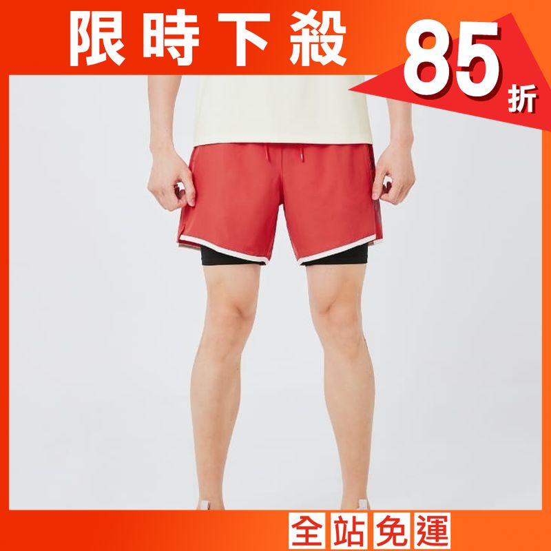【BARREL】悠閒男款兩件式海灘褲 #SOFT RED