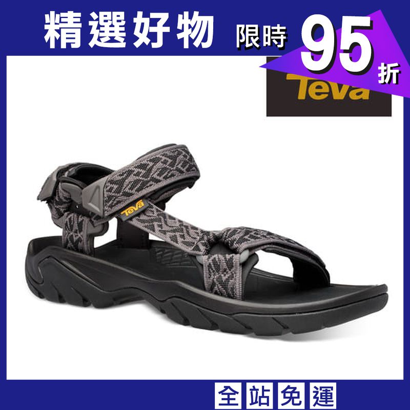 (登山屋)TEVA男戶外健行運動涼鞋/雨鞋/水鞋(波浪黑-TV1102456WTBC)